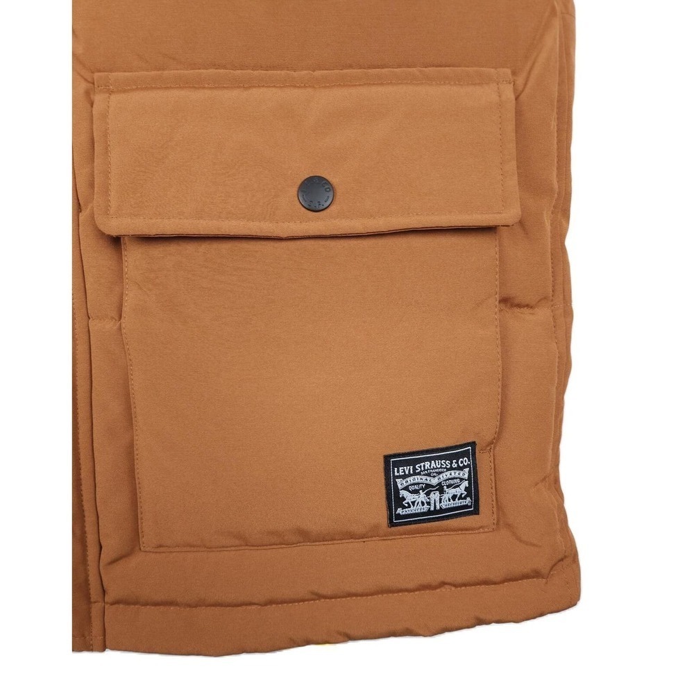 Levis Mens Arctic Cloth Quilted Parka Sz Medium Worker Brown Heavyweight NWT - Picture 5 of 5